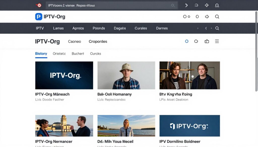 Generate an image of the IPTV-Org GitHub repository page. Generate an image of the IPTV-Org GitHub repository page.