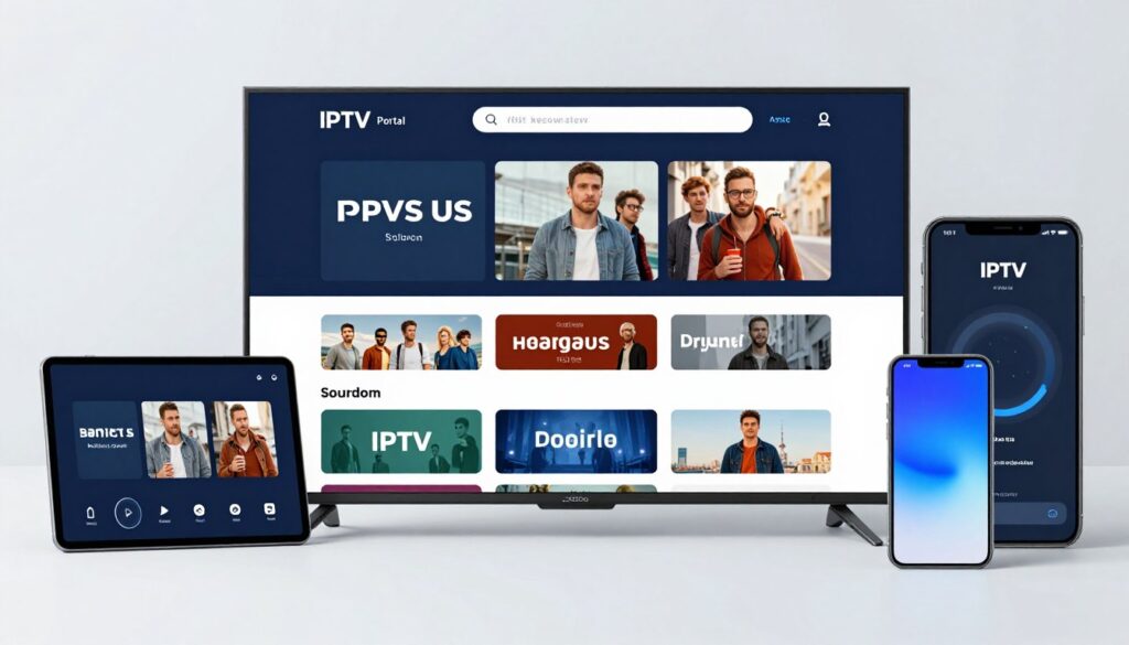Generate an image representing IPTV portal solutions