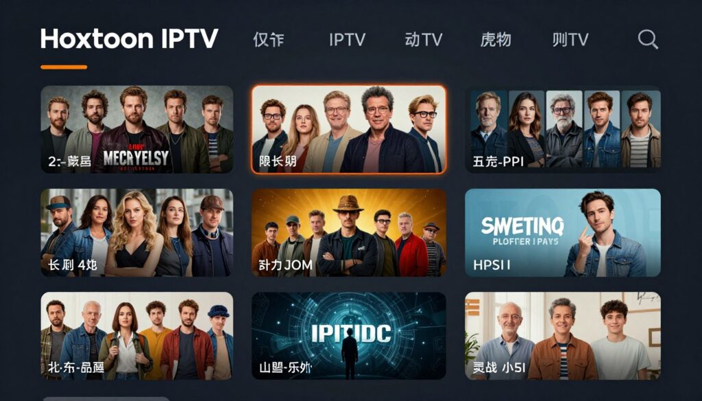 Image of Hoxtoon IPTV's content offerings