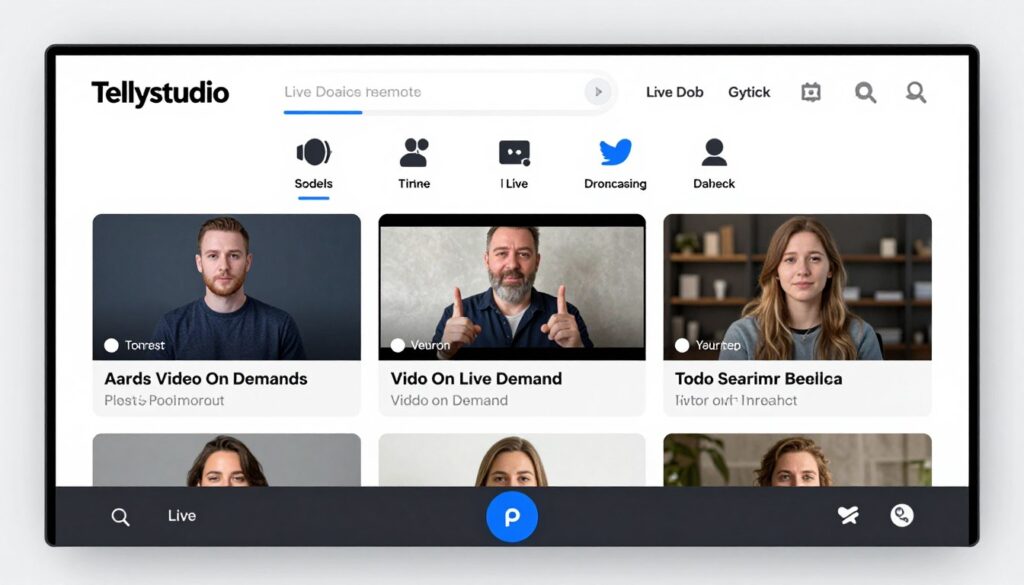 Image of Tellystudio's streaming interface