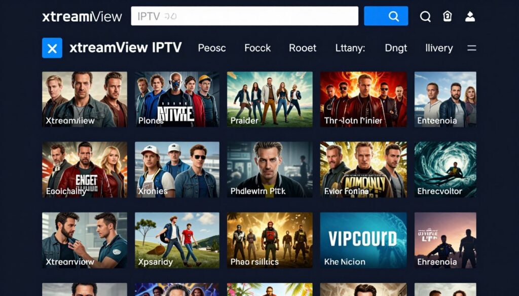 Image of XtreamView IPTV's vast content library