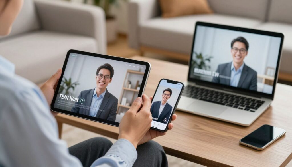 Image of a person watching their favourite TV show on multiple devices