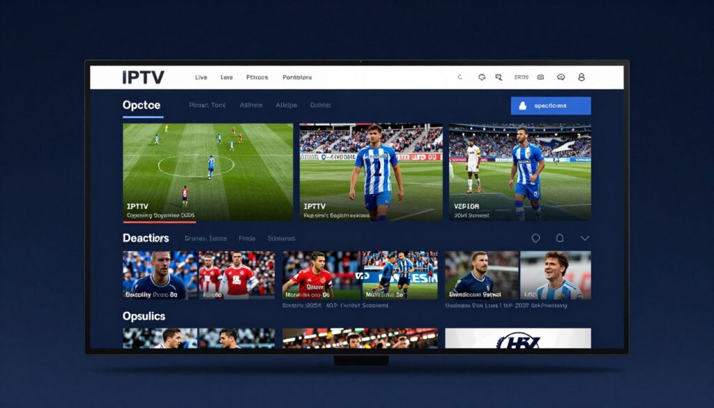 Specialised sports IPTV service with live sports coverage