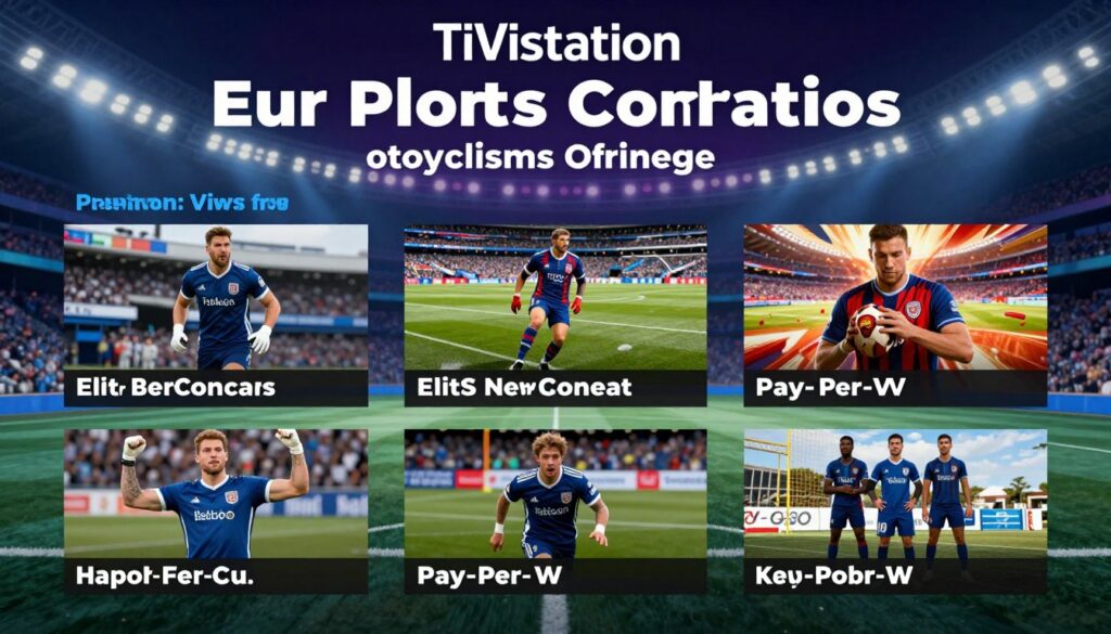 Generate an image of TiVistation's premium content offerings, highlighting its elite sports and pay-per-view selections.