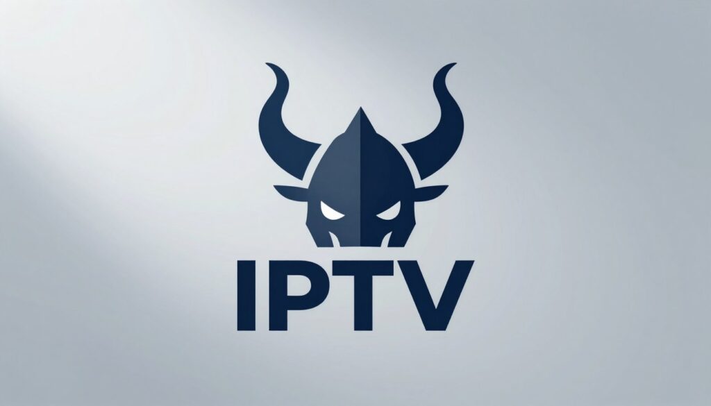 Generate an image of a Viking IPTV logo with a modern, sleek design.