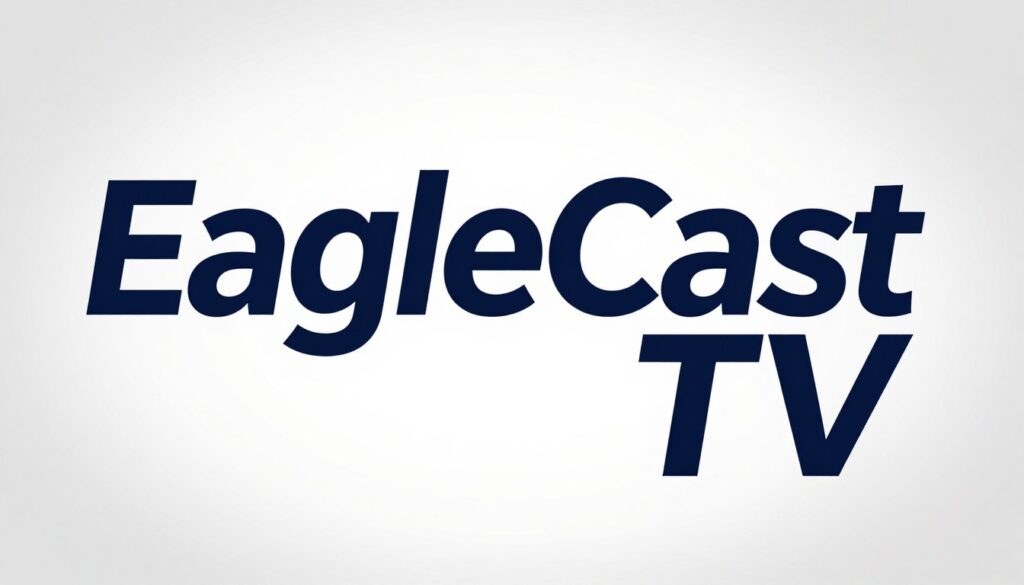 Generate an image of the EagleCast TV logo with a sleek, modern design.