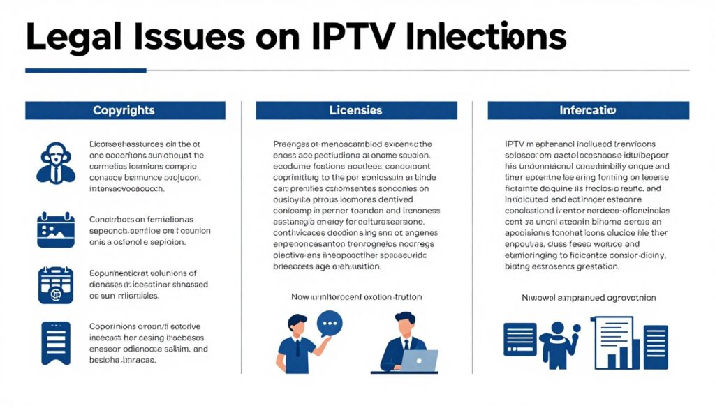 Generate an image related to IPTV legal issues
