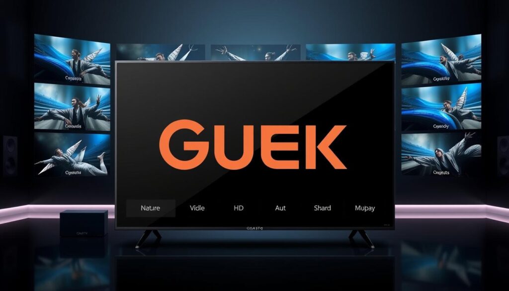 Generate an image representing Guek HD IPTV's interface or logo.