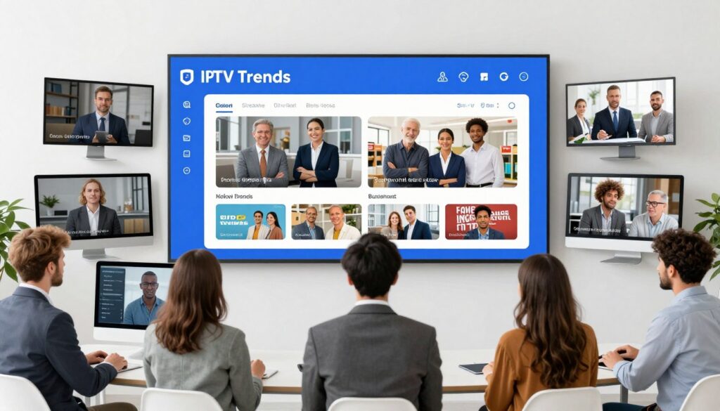 Generate an image representing IPTV Trends' reliable streaming service