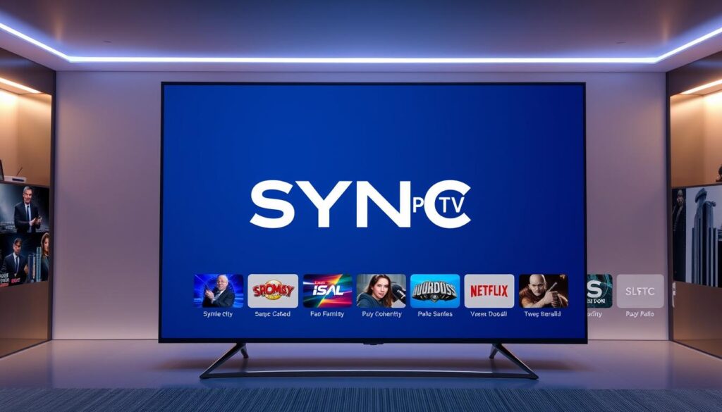 Generate an image representing SYNC IPTV's interface or logo.