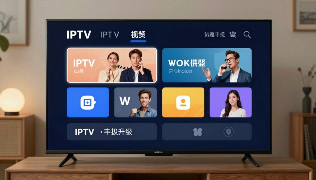 Image of XCodes IPTV interface on a smart TV