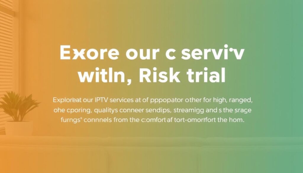 Try our IPTV service with a risk-free trial